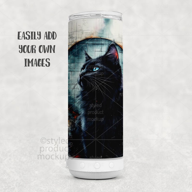 Maqueta de vaso térmico delgado de 20 oz para sublimación (PSD, Canva, PNG) imagen 4