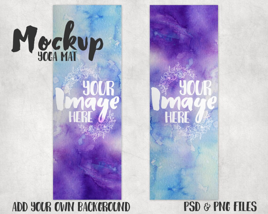 Download Two sided Yoga Mat template mockup Add your own image and ...