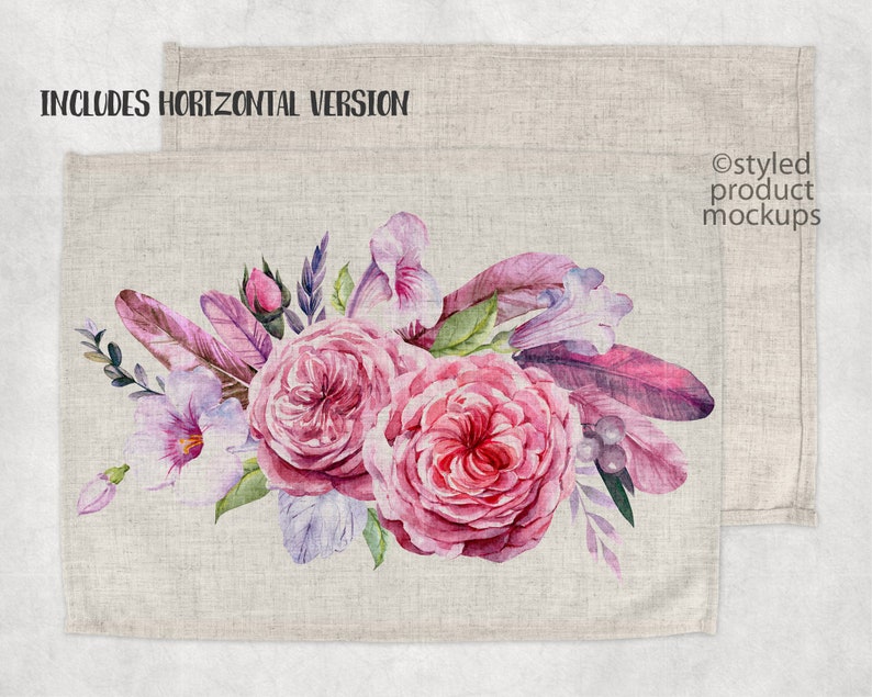 Download Dye sublimation linen tea towel Mockup Add your own image ...