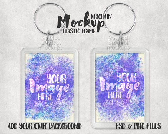 Download Plastic Tray Photo Keychain Mockup Template Add Your Own Etsy