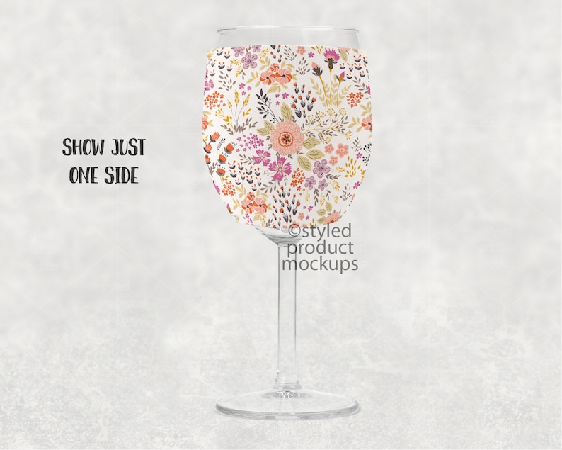 Dye Sublimation Wine Glass Hugger Mockup Add Your Own Image Etsy
