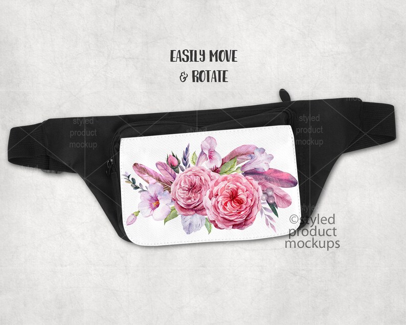 Download Dye sublimation waist bag mockup Add your own image and | Etsy