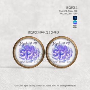 Textured Stud Earring Mockup (Photoshop, Canva, PNG)