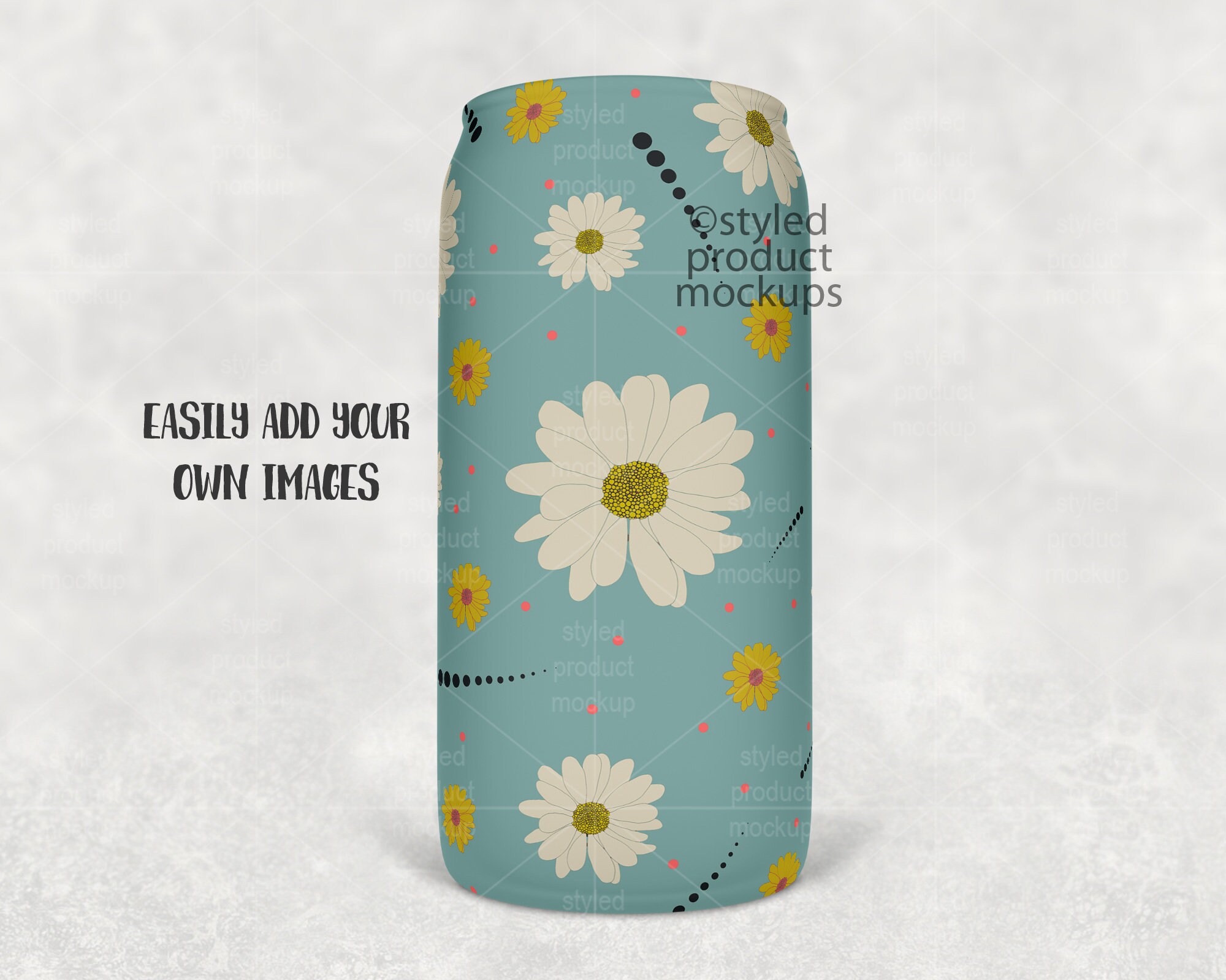 Dye Sublimation 18oz Frosted Beer Can Glass Mockup Add Your Etsy UK