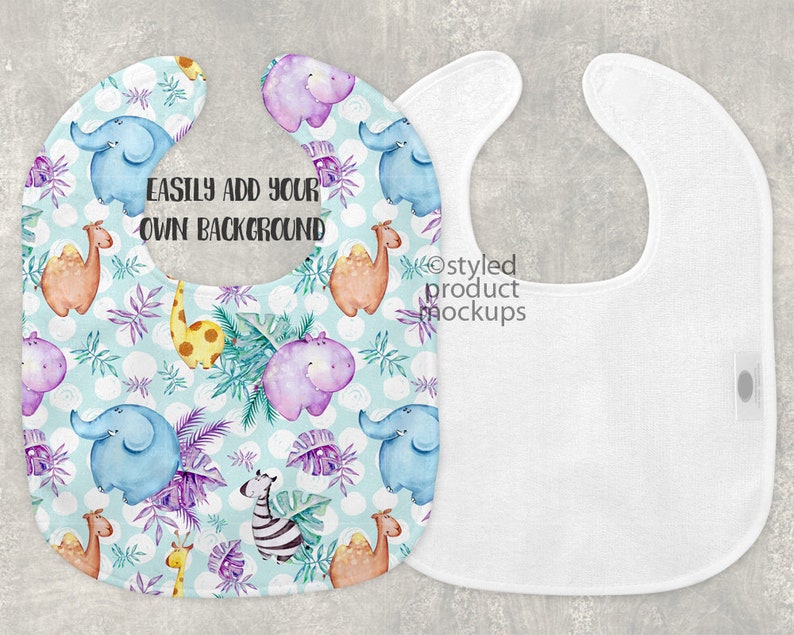 Download Dye sublimation micro velour baby bib mockup template Add ...