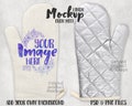 Dye sublimation linen oven mitt mockup | Add your own image and background