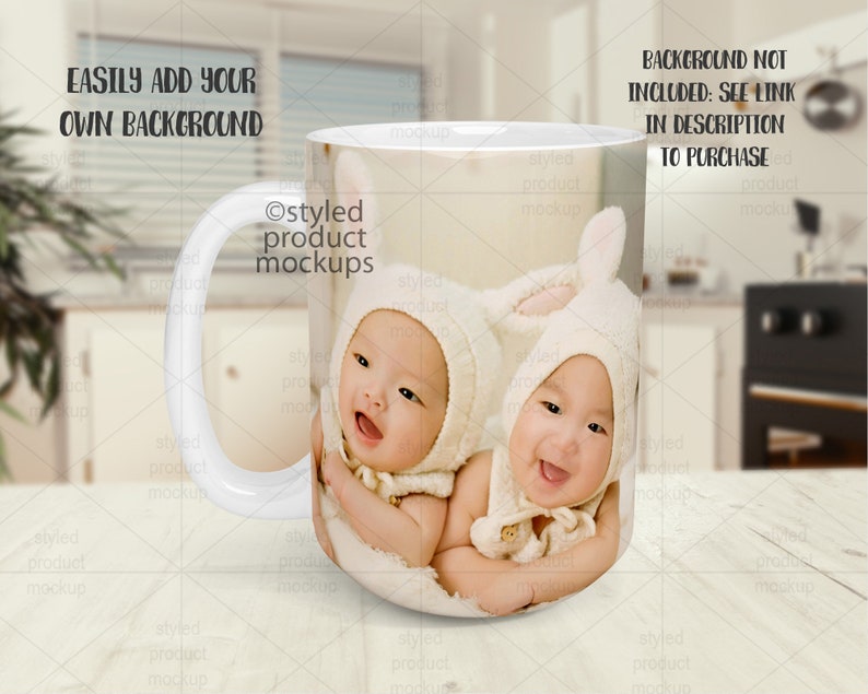Download Dye sublimation 15 oz coffee mug mockup Add your own image ...