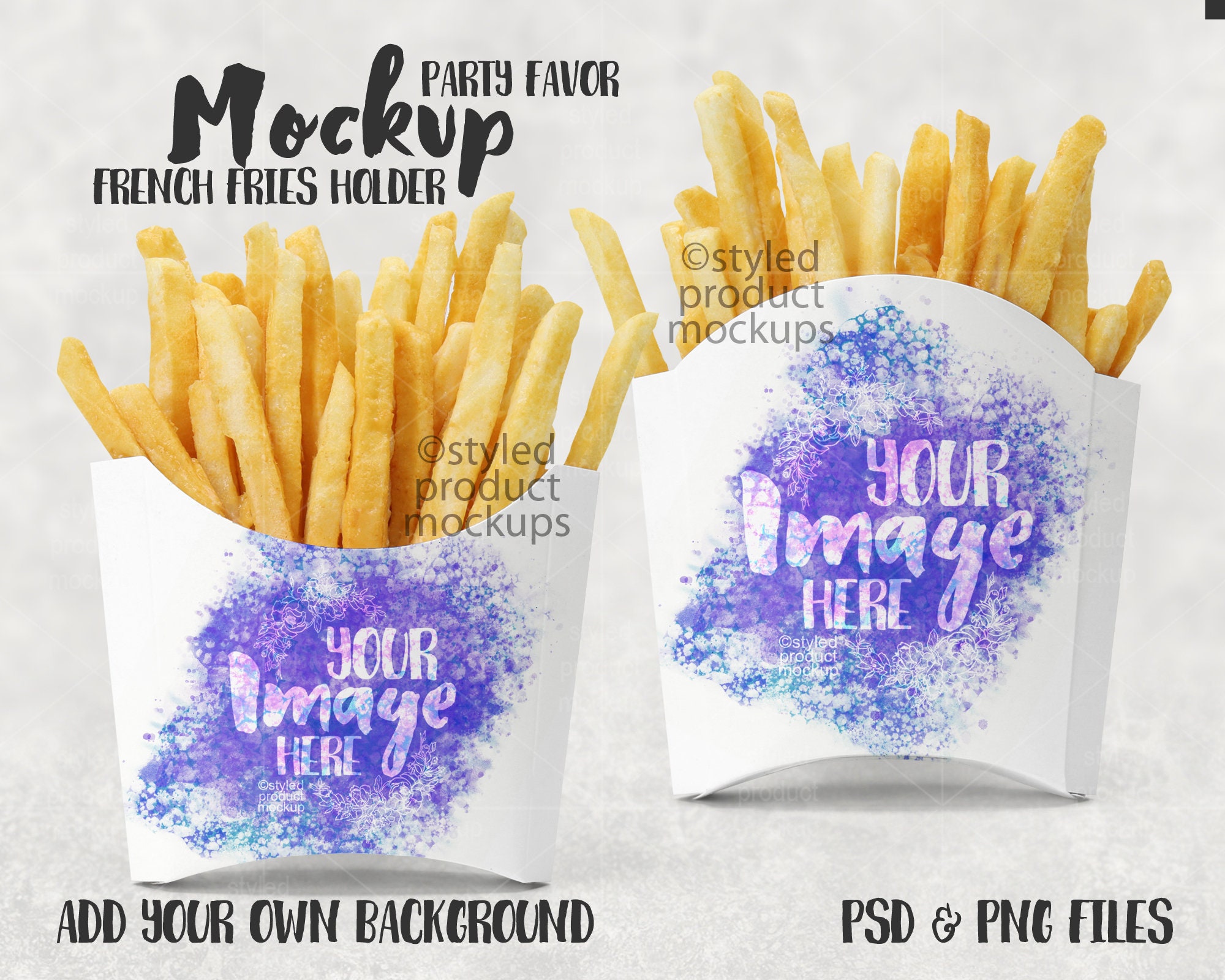 Paper French Fries Packaging Mockup - Free Download Images High Quality  PNG, JPG