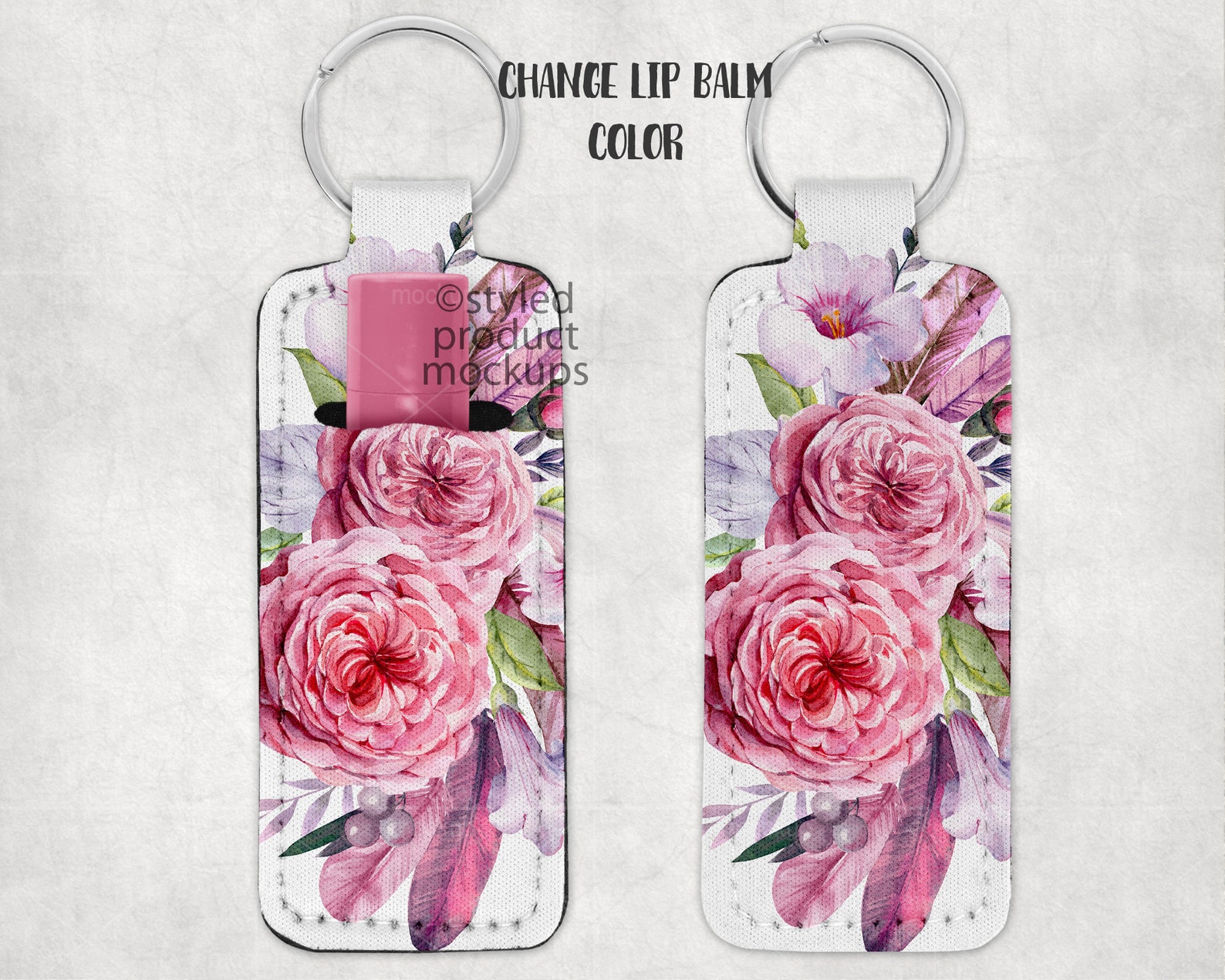 Dye Sublimation skinny lip balm holder mockup Add your own Etsy