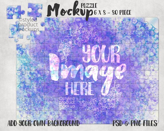 Download Dye Sublimation 80 Piece Puzzle Mockup Template Add Your Own Etsy