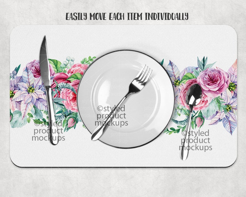 Download Dye sublimation placemat mockup template Add your own image | Etsy