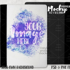 Dye sublimation paper padfolio portfolio Mockup | Add your own image and background