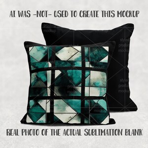 9 Panel Pillow Mockup | Dye Sublimation Pillow Mockup | Smart PSD, Canva Frame, Transparent PNG image 7