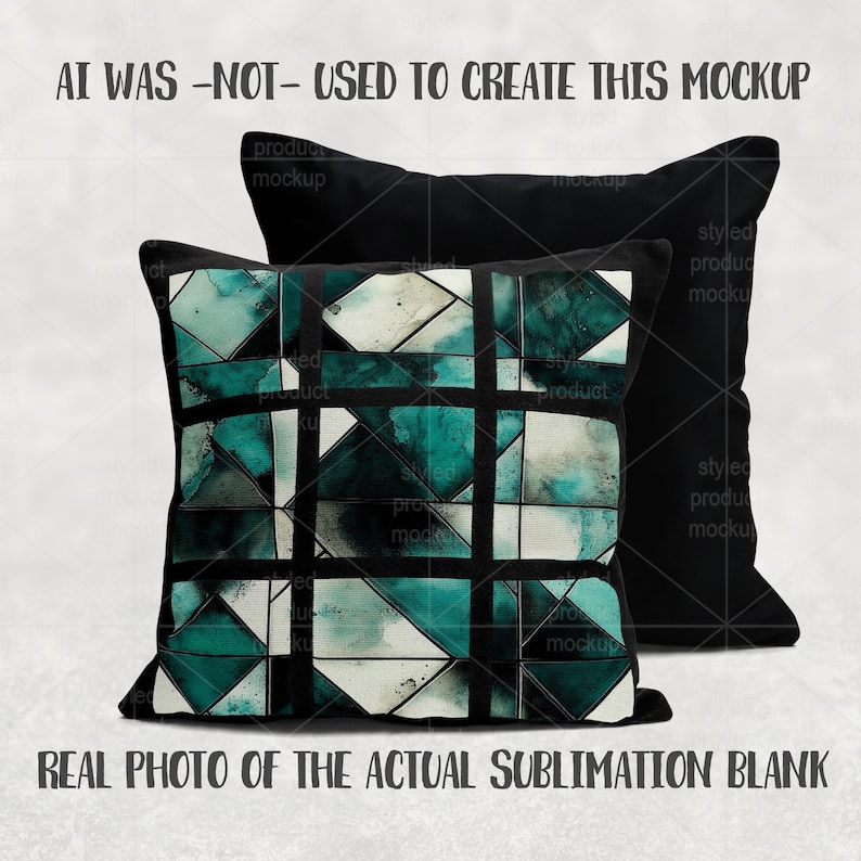9 Panel Pillow Mockup | Dye Sublimation Pillow Mockup | Smart PSD, Canva Frame, Transparent PNG image 7