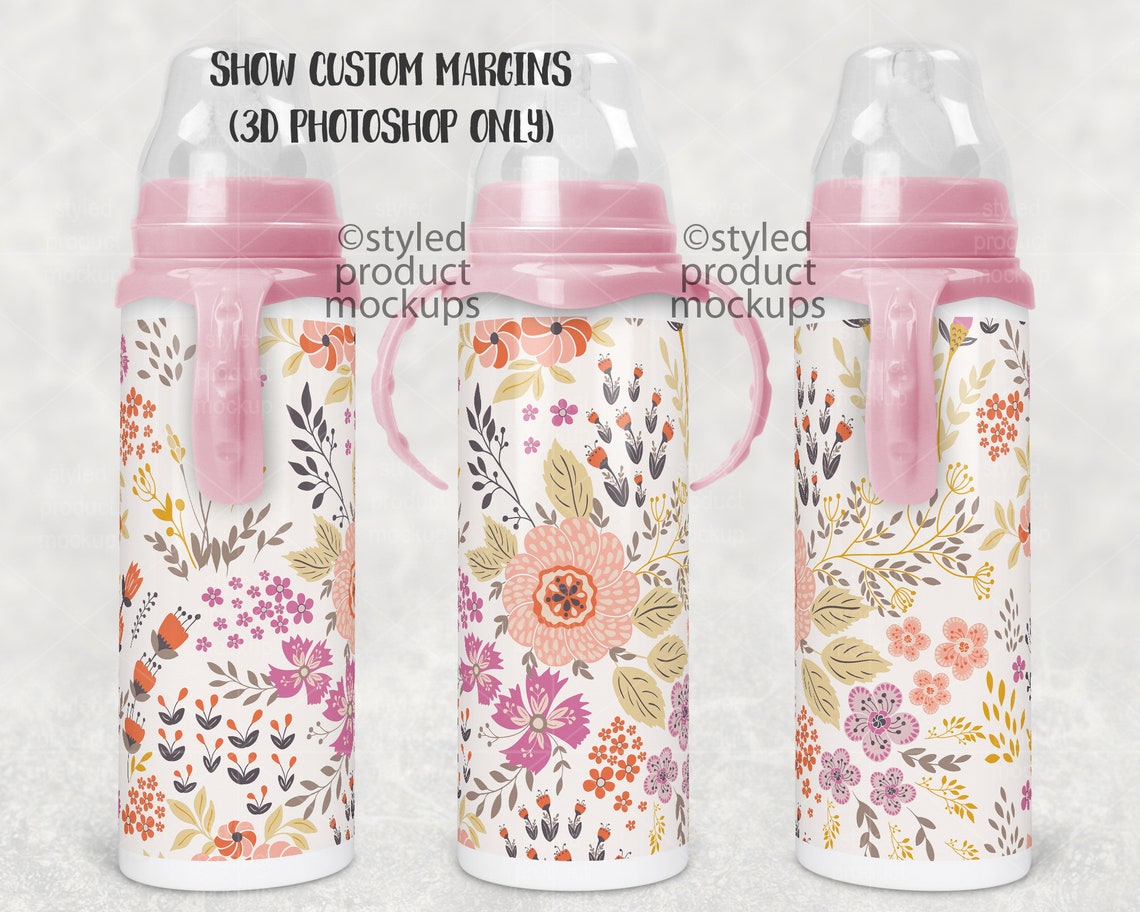 Dye sublimation baby bottle Mockup Add your own image and Etsy