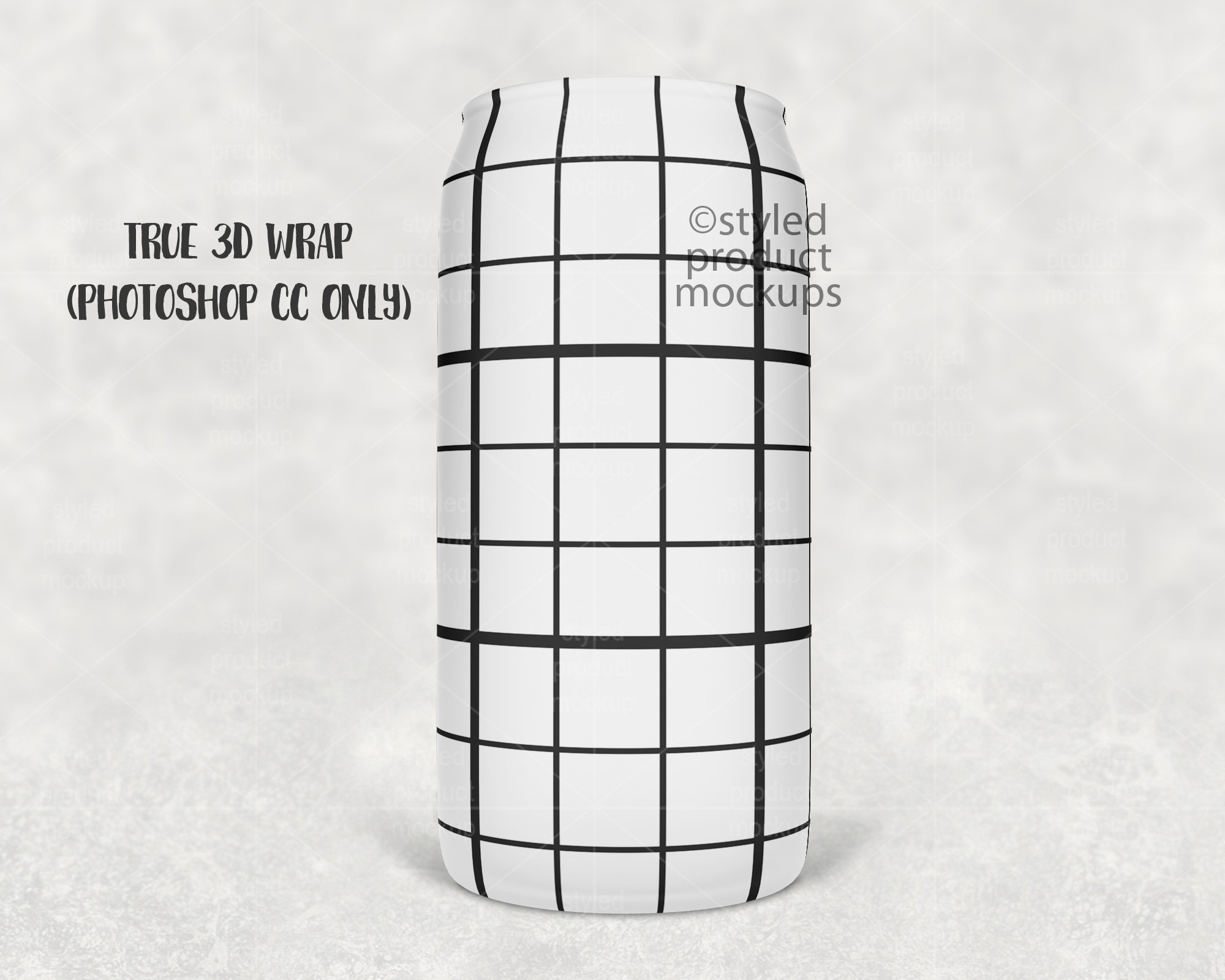 Dye sublimation 18oz frosted beer can glass Mockup Add your Etsy