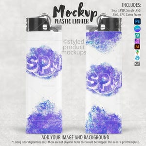 Plastic disposable lighter mockup | Add your own image and background