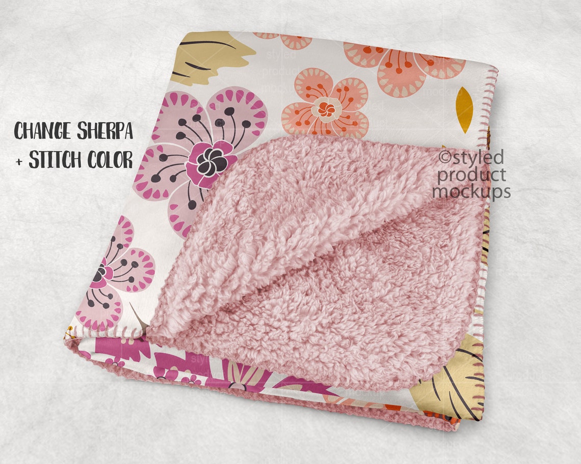 Dye Sublimation Sherpa Back Blanket With Whip Stitch Border Etsy