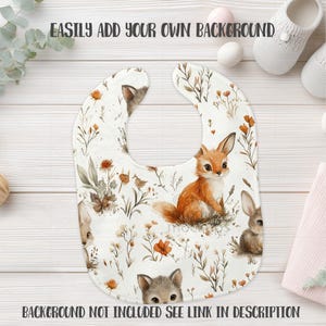 Mockup de Babador de Bebê em Microveludo | Objeto Inteligente PSD para Sublimação, Moldura Canva, Arquivos PNG e EPS imagem 3