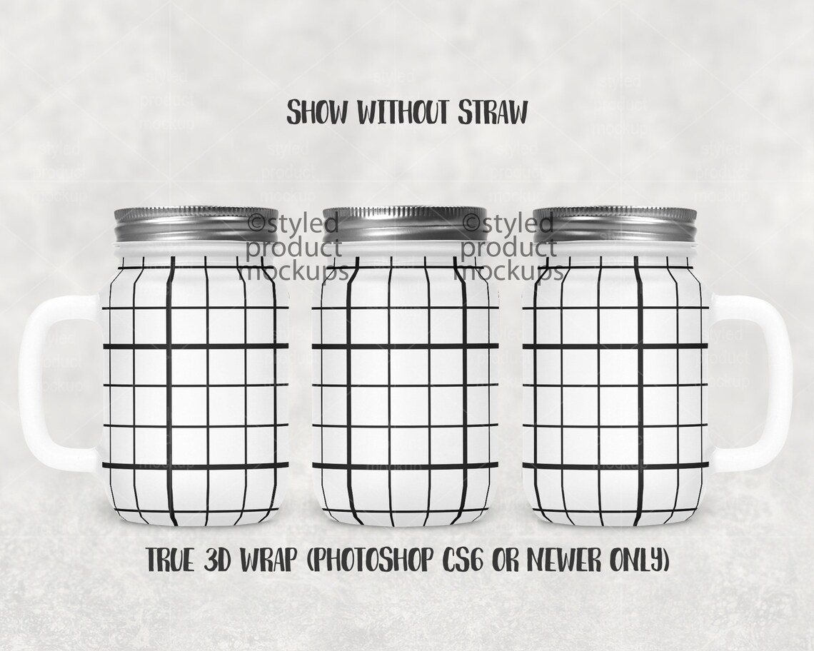 Dye Sublimation Frosted Mason Jar With Handle and Lid in Full Etsy