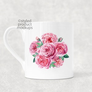 Dye sublimation 8oz bone china mug Mockup Add your own image and background image 4