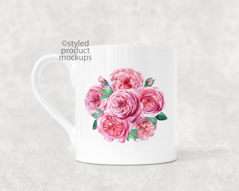 Dye sublimation 8oz bone china mug Mockup Add your own image and background image 4