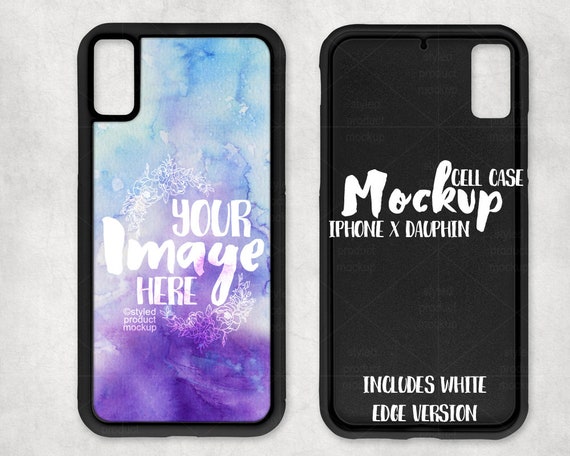 Sublimation Iphone X Dauphin Case Template Mockup Add Your Etsy