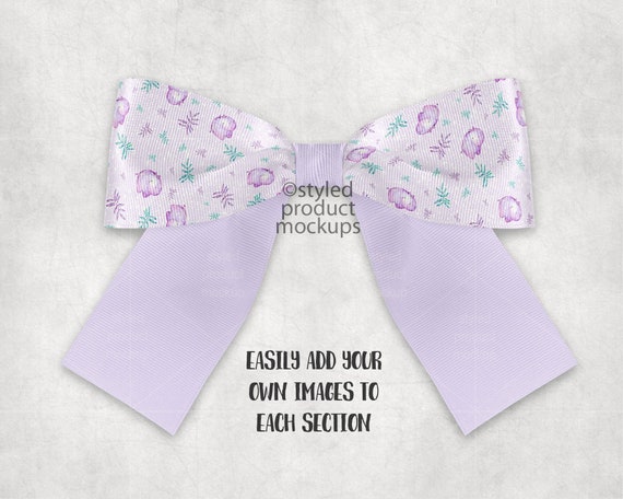 Download Dye Sublimation Grosgrain Ribbon Cheer Bow Mockup Add Your Etsy PSD Mockup Templates