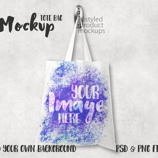 Dye sublimation tote bag mockup | Add your own image and background