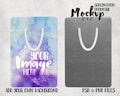 Short rectangle bookmark mockup with front and back view | Add your own image and background