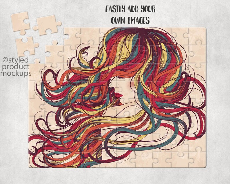 Download Sublimation puzzle Mockup Template Add your own image and ...