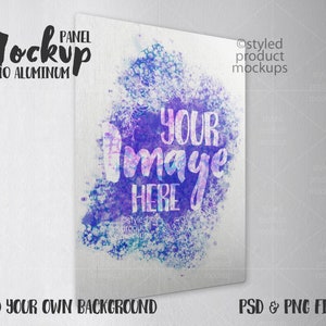 Dye sublimation 8x10 aluminum photo panel Mockup | Add your own image and background