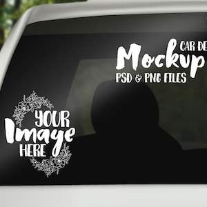 Car Decal mockup template Digital Download Stock Photography Vinyl car graphic template image 1