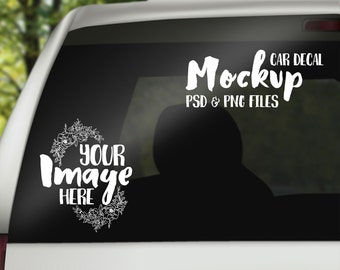 Car Decal mockup template | Digital Download | Stock Photography | Vinyl car graphic template