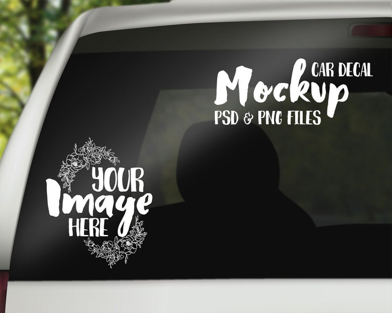 Car Decal mockup template Digital Download Stock Photography Vinyl car graphic template image 1