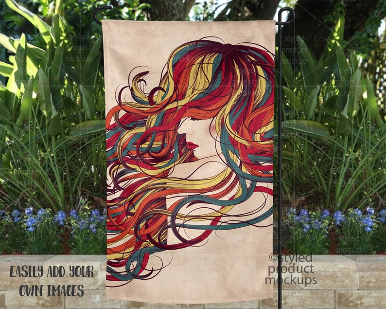 Download Dye sublimation garden flag mockup template Add your own ...