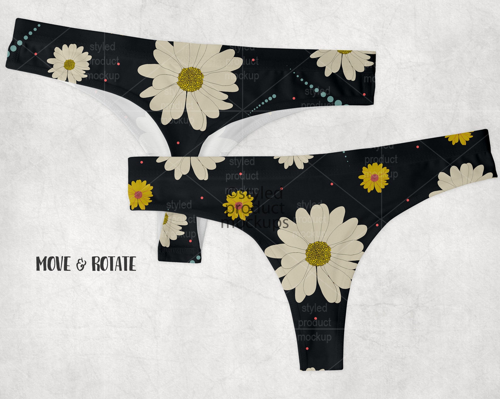 Dye sublimation thong underwear Mockup Add your own image
