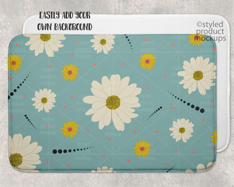 Dye sublimation bath mat mockup Add your own image and Etsy