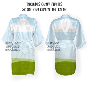 Satin Kimono Robe Mockup | Add Your Own Image and Background - Etsy