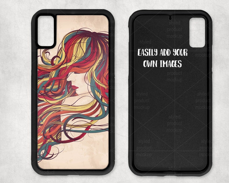 Download Sublimation iphone X Dauphin case template mockup Add your | Etsy