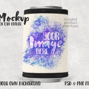 16oz Can Cooler Mockup Full Wrap, Photoshop Mockup, Change Background,  Colors, Shadow. 4 in 1 Can Cooler, 5 in 1 DIGITAL DOWNLOAD 