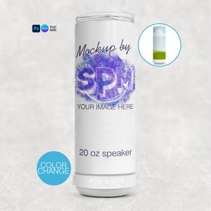 Maqueta de vaso térmico delgado de 20 oz para sublimación (PSD, Canva, PNG) imagen 1