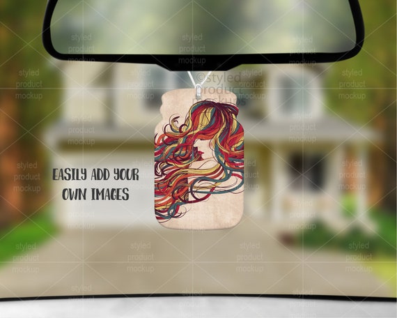 Download Dye Sublimation Mason Jar Shaped Car Air Freshener Mockup Etsy