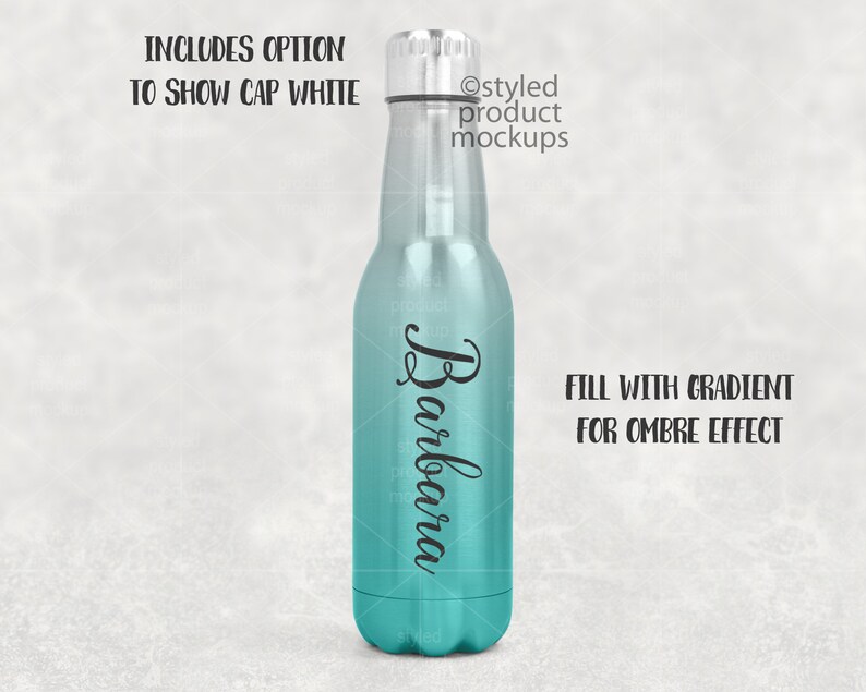 Download Dye sublimation 16 oz stainless steel beer bottle mockup Add | Etsy