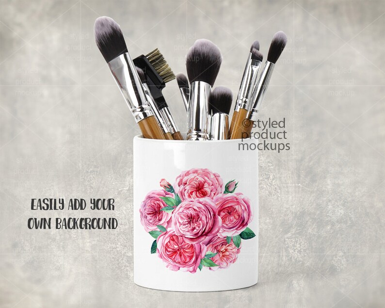 Download Dye sublimation makeup brush holder mockup template Add your | Etsy