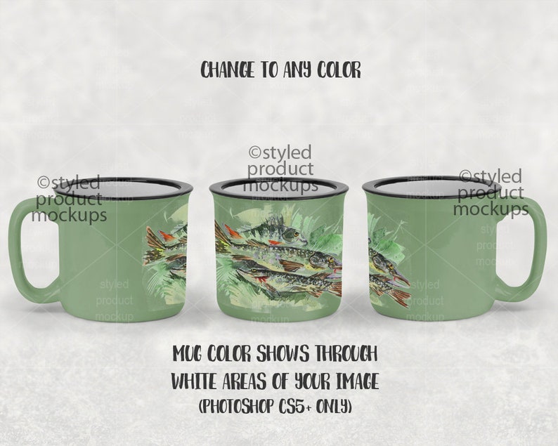 Download Dye sublimation 13 oz ceramic camp mug mockup template Add ...