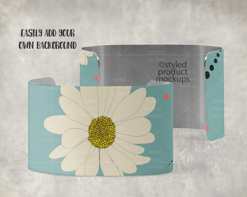 Download Dye Sublimation cuff bracelet mockup template Add your own ...