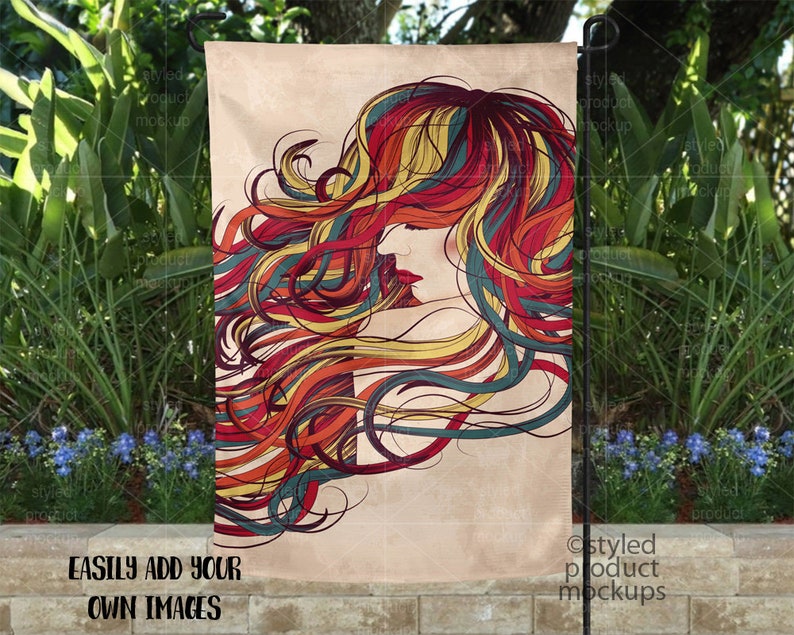 Download Dye sublimation garden flag mockup template Add your own | Etsy