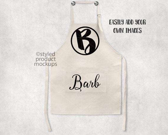 Dye Sublimation Linen Apron Mockup Add Your Own Image And Etsy