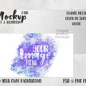 Dye Sublimations Aluminium Brieftasche Karte Mockup | Fügen Sie Ihr eigenes Bild und Hintergrund hinzu